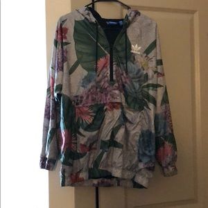 Pullover Adidas windbreaker with hood